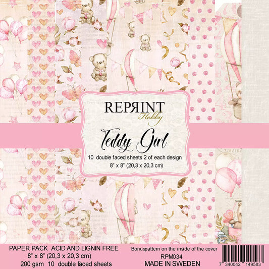 Reprint - Teddy Girl - 8x8 paper pack