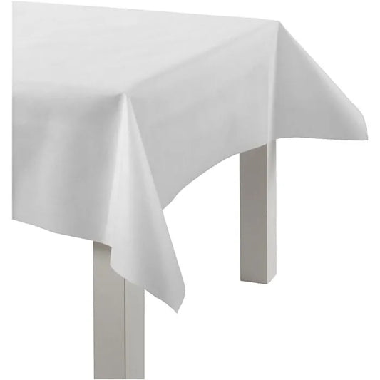 Bordduk av imitert stoff 125cm  x 10m  - hvit