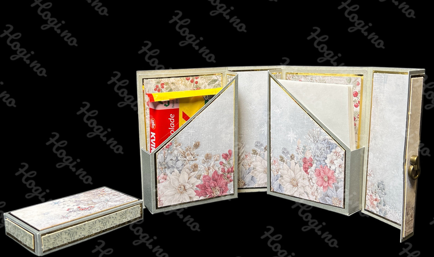 Hobbypakke - liten boks med plass til kort/gavelapper og konvolutter.