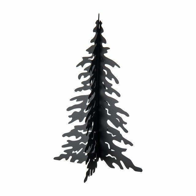 Holmen- Skog- matt svart- skogstre i metall- h:20cm