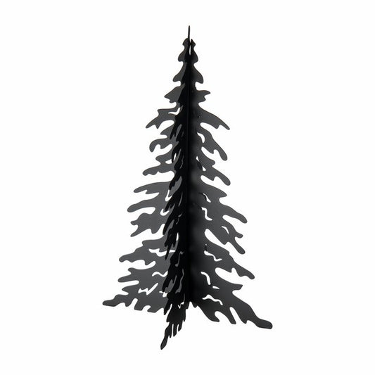 Holmen- Skog- matt svart- skogstre i metall- h:20cm