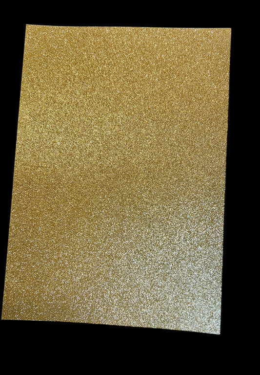 A4 - Glitterkartong - Gull