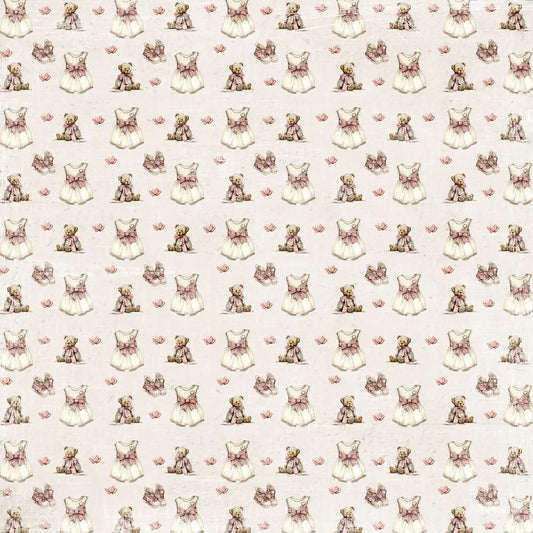 NYHET! Reprint mønsterark - Happiness-  Pink heart cloud- 12x12