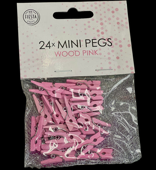 Klyper -små 2,5cm- 24 stk rosa