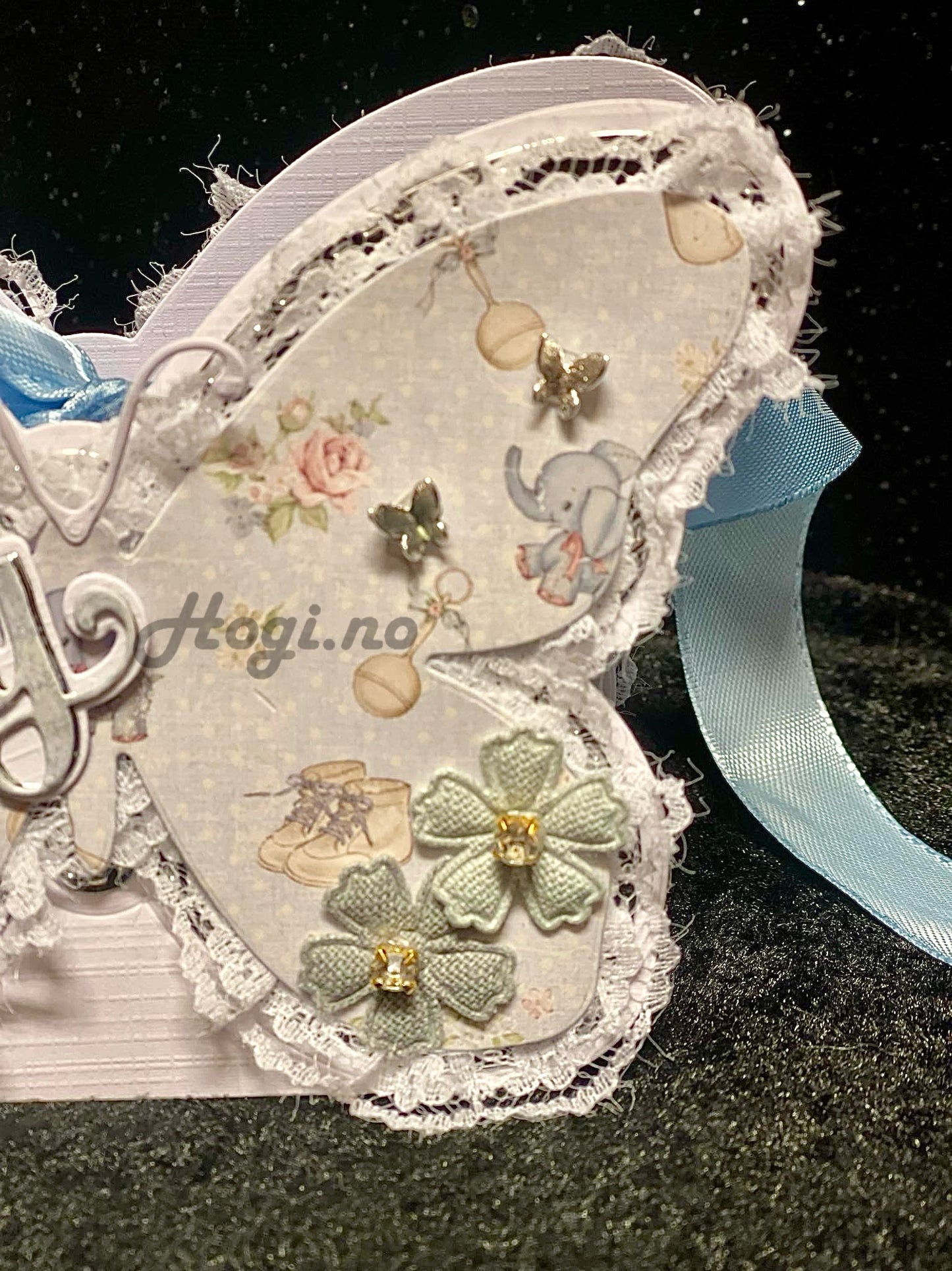 Blonde bånd - hvit 12mm