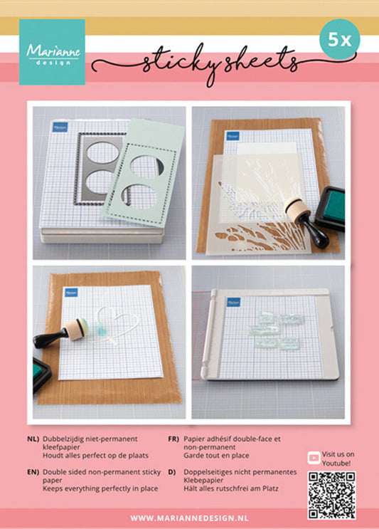 Marianne Design - Sticky Sheets A5 (5pcs) (LR0048)