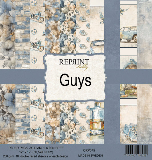 NYHET! Reprint Paperpack - Guys Collection Paperpack - 12x12