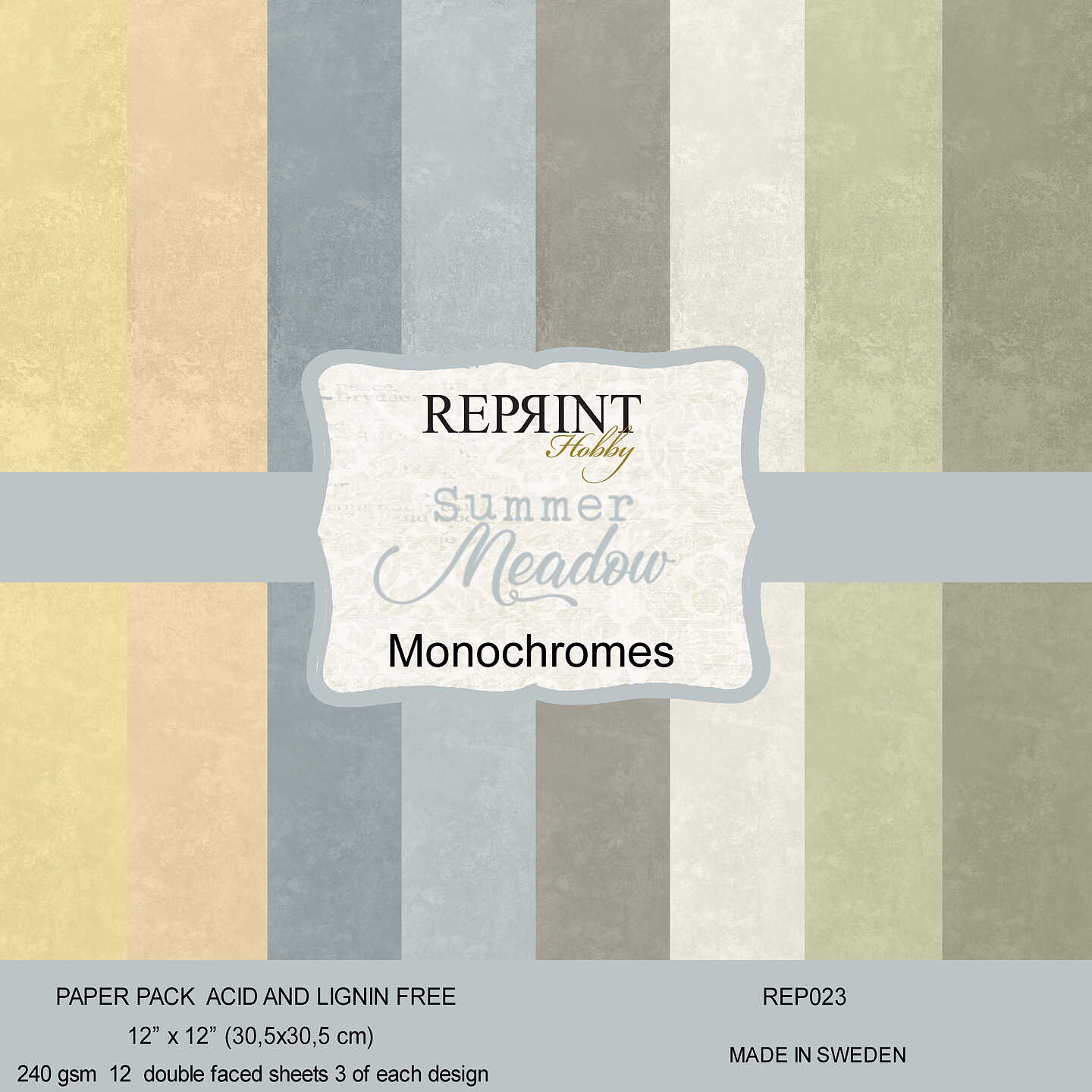 NYHET! Reprint Paperpack Reprint - Summer Meadow Monochromes - 12x12