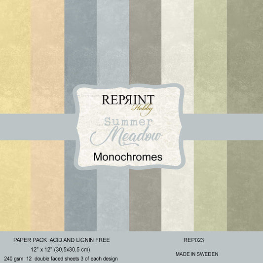 NYHET! Reprint Paperpack Reprint - Summer Meadow Monochromes - 12x12