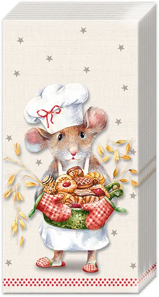 Lommetørkler - Anna baked cream red - Pocket Tissues 10 stk I pk 21x21cm
