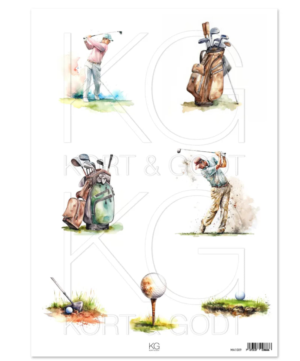 Kort & Godt Motivark Golf