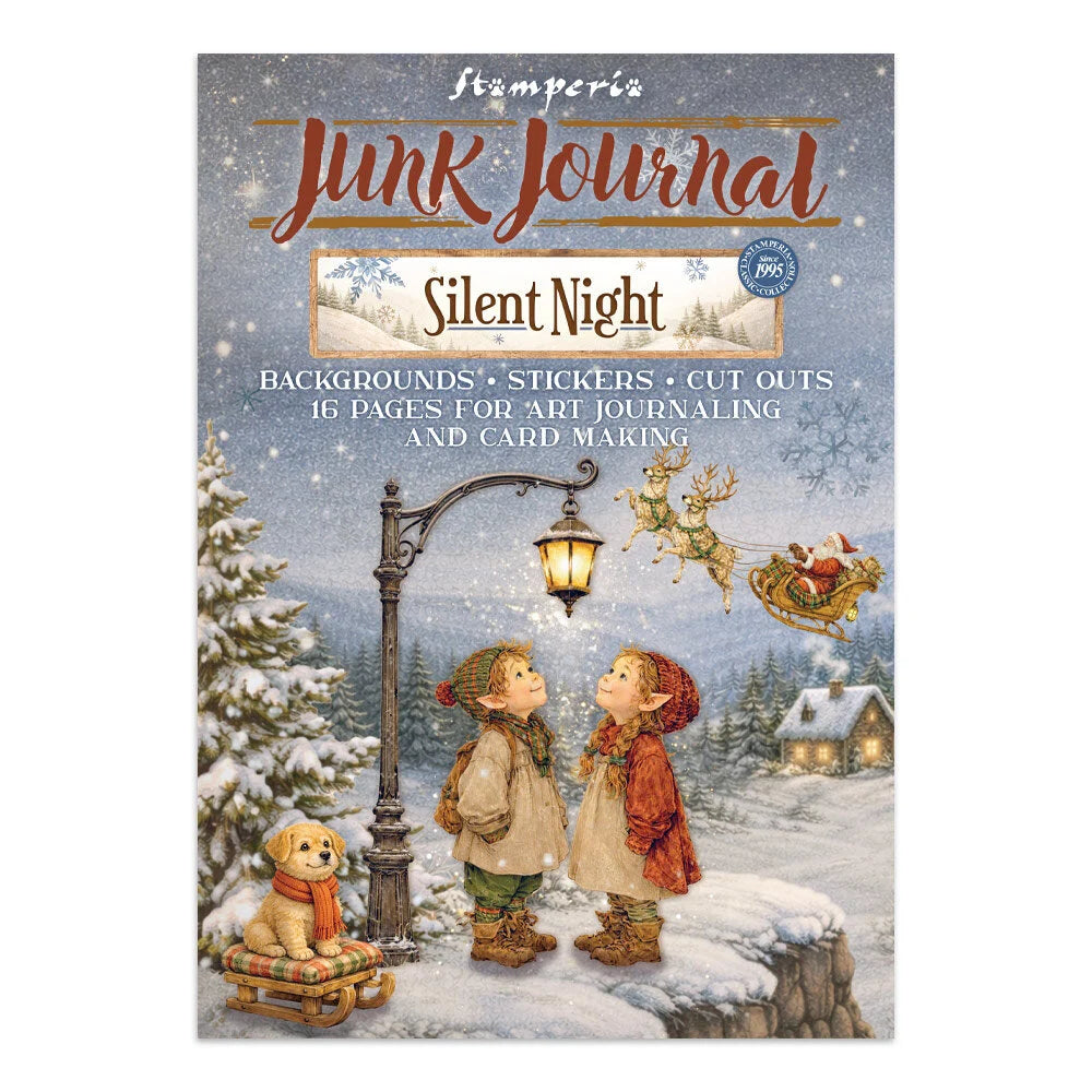 Silent Night Junk Journal Stickers, Backgrounds, Cut-Outs SBJK27
