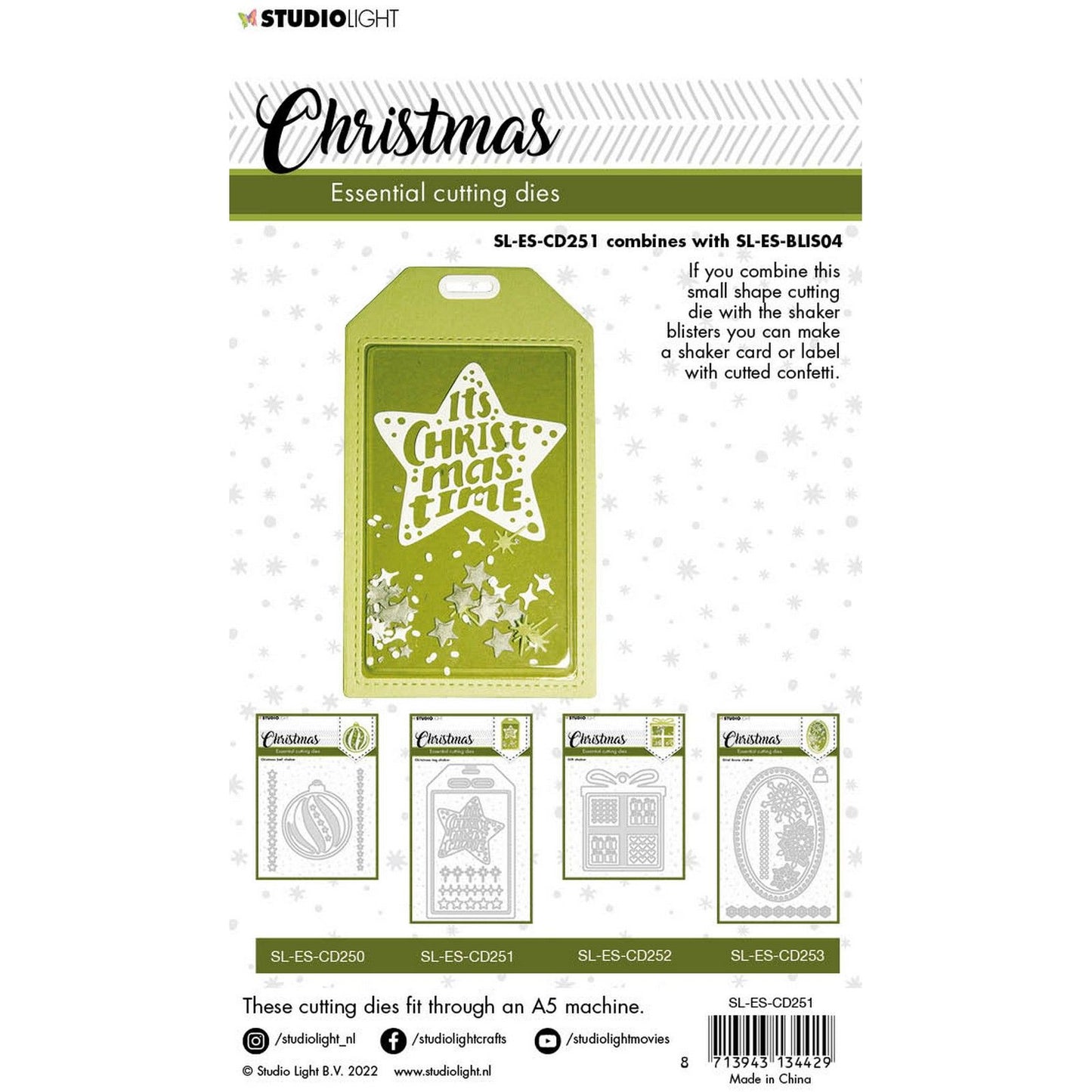 Studio Light Die – Christmas- Christmas tag shaker 251