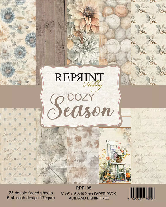 Bestill nå! Kommer snart. NYHET! Reprint mønsterarkpakke - Cozy Season - Collection 6x6
