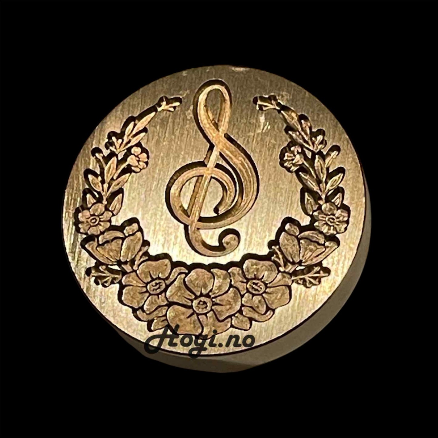 Lakkstempel- wax sealing coin - G nøkkel- til lakkstempel segl