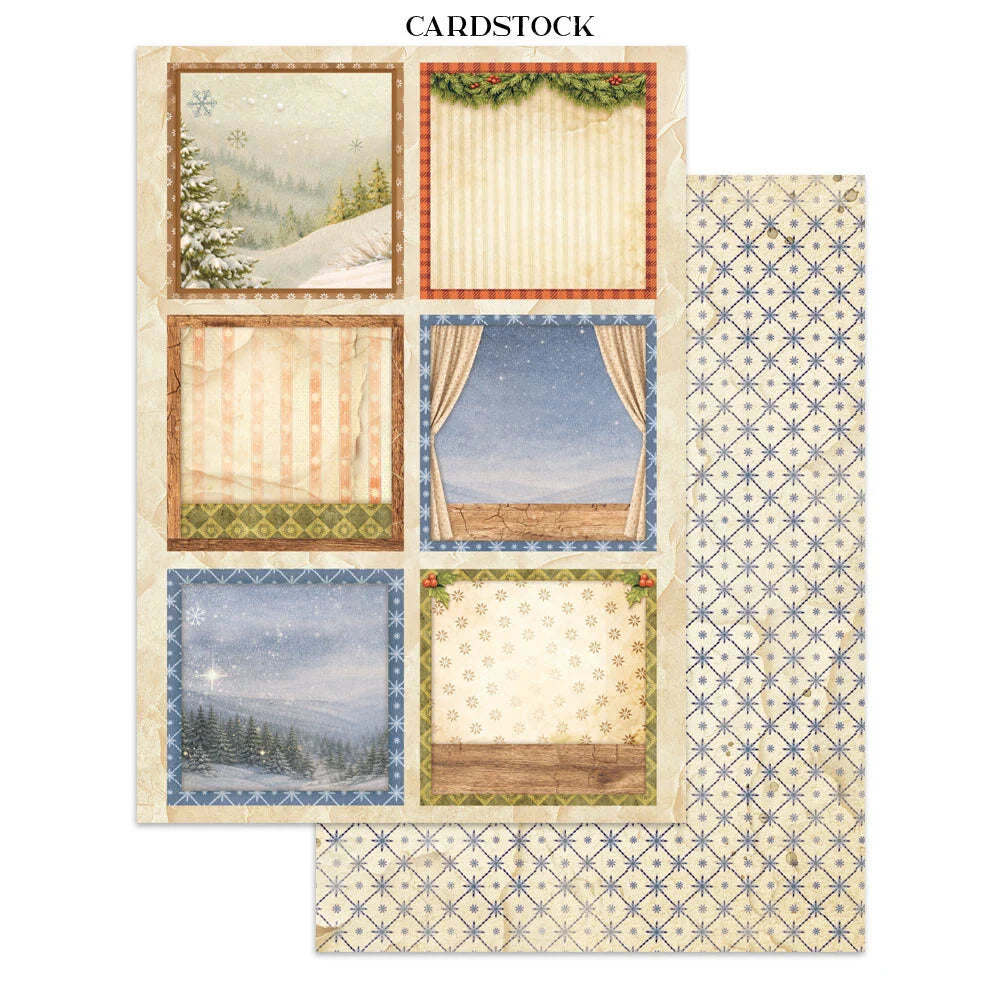 Silent Night Junk Journal Stickers, Backgrounds, Cut-Outs SBJK27
