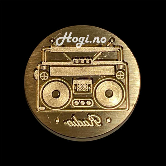 Lakkstempel- wax sealing coin - Radio 📻 - til lakkstempel segl