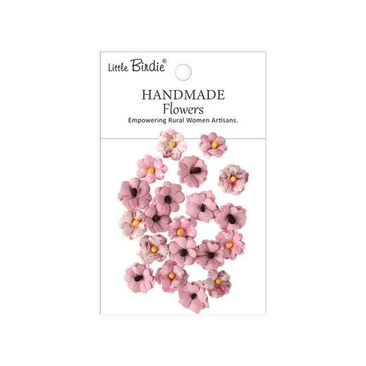 NYHET! Little birdie - Handmade Flowers - Winston Pink Symphony 20pcs