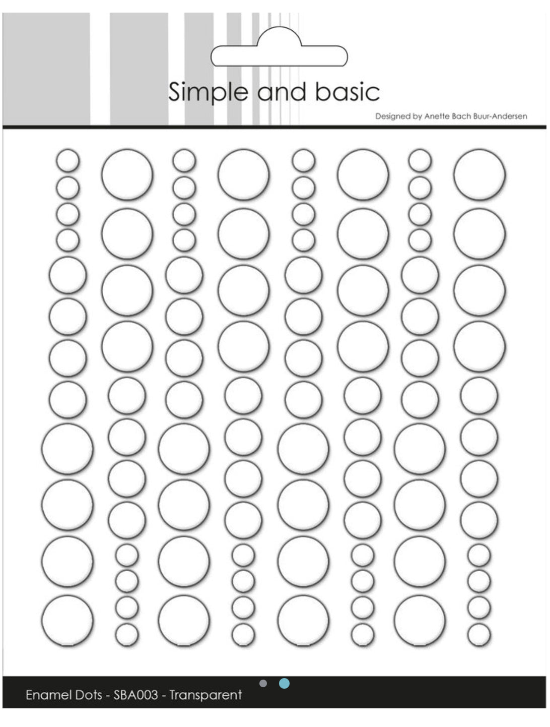 Dotter/ halvperler klare- ass.str.- selvklebende