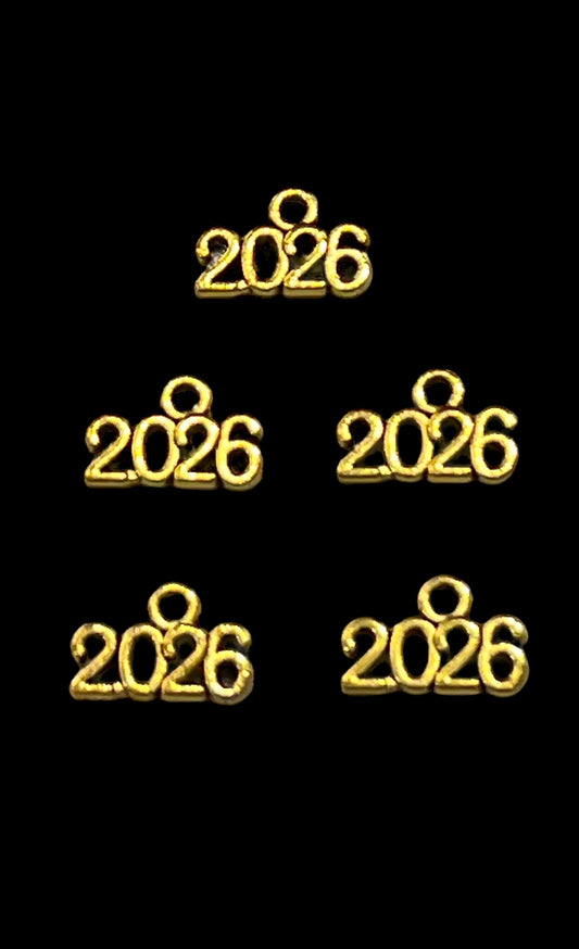 Charms - miniatyr - metallcharms - 2026- 5 stk i pk velg farge