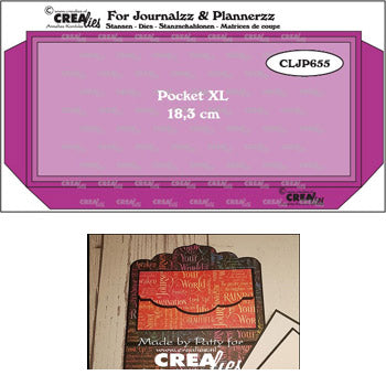Crealies for journal - planner - album pocket / lomme XL 18,3cm