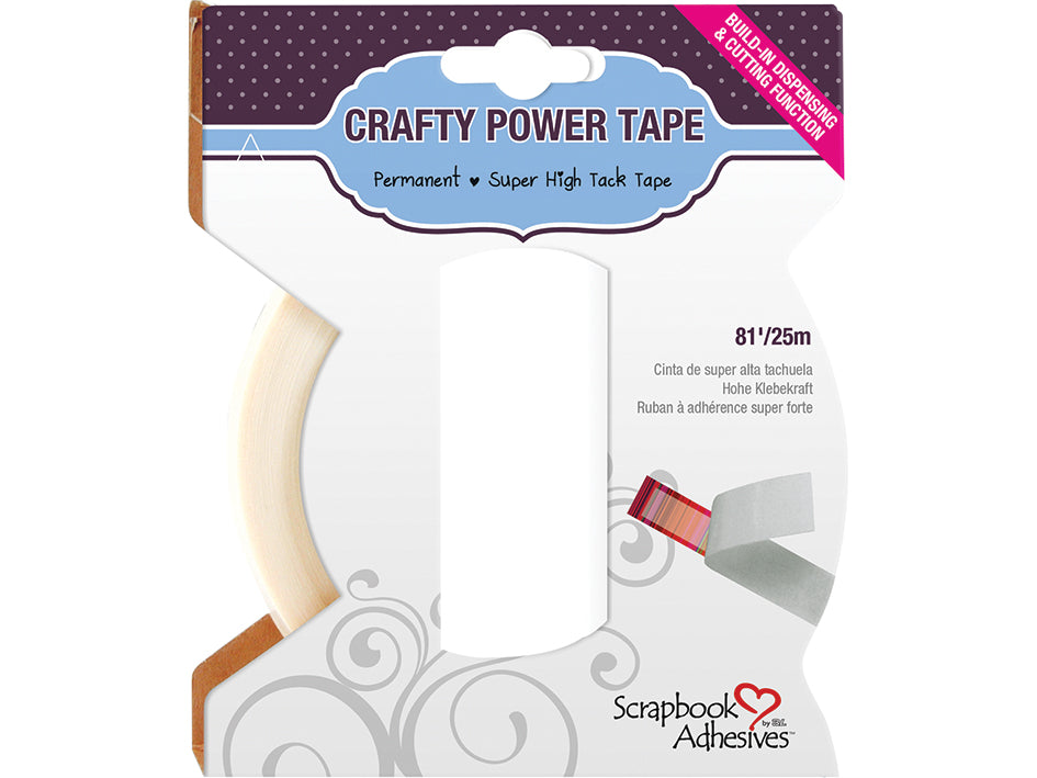 Powertape dobbeltsidig tape transparent ekstra sterk . 6mm, 25m