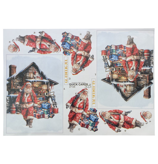 3D klippark - julemotiv - julenisse med gaver🎅🏼🎁