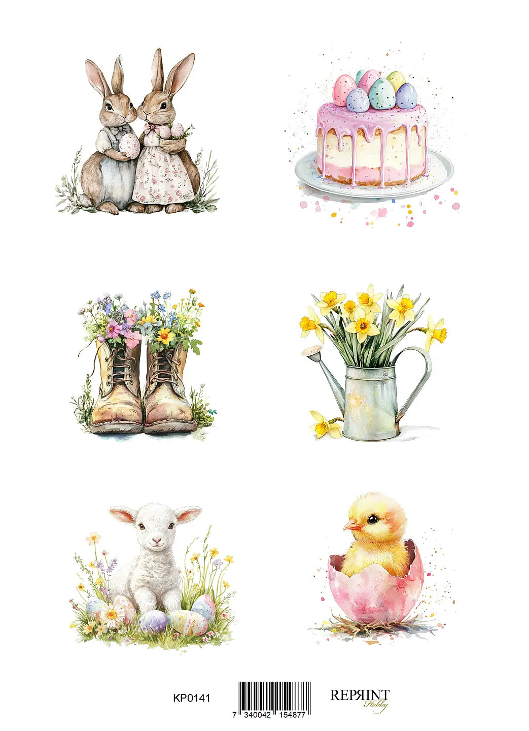 NYHET! Reprint- Easter 1 - Klippark A4 -Kp0141