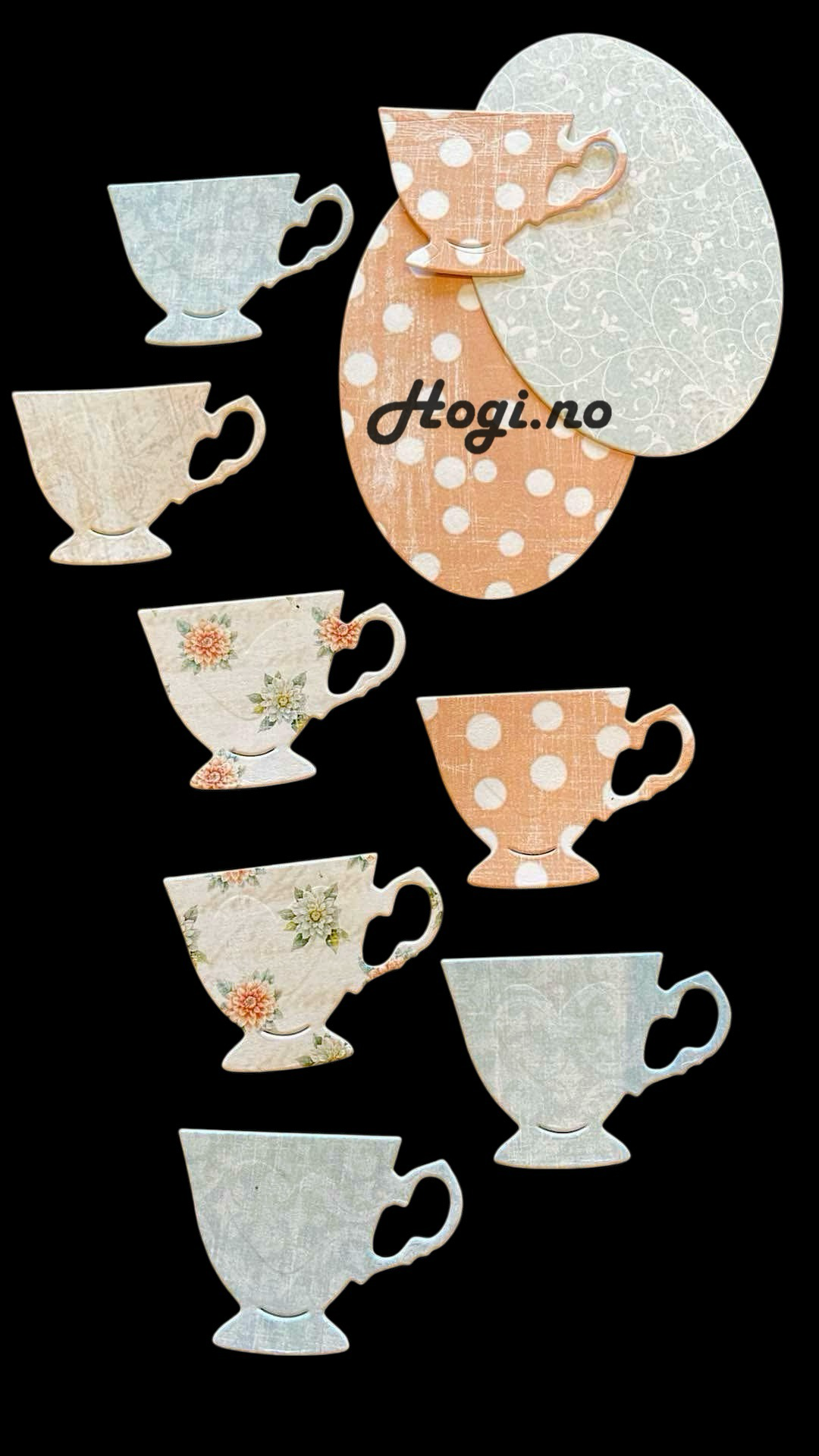 Crafter’s Companion Tea & Coffee Metal Die set- te og kaffe diessett - 8 dies i settet