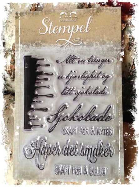 Papirdesign stempelplate - Sjokolade pd 14952