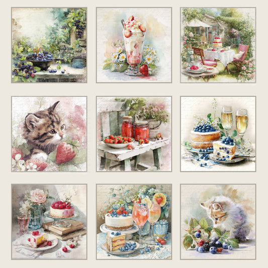 NYHET! Reprint  - Reprint - Summer Garden -12x12- tags- RP0754