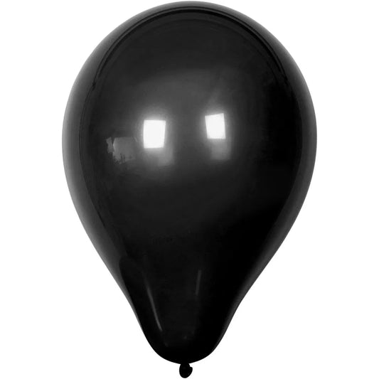Ballonger svart  Ø23cm 10stk i pk