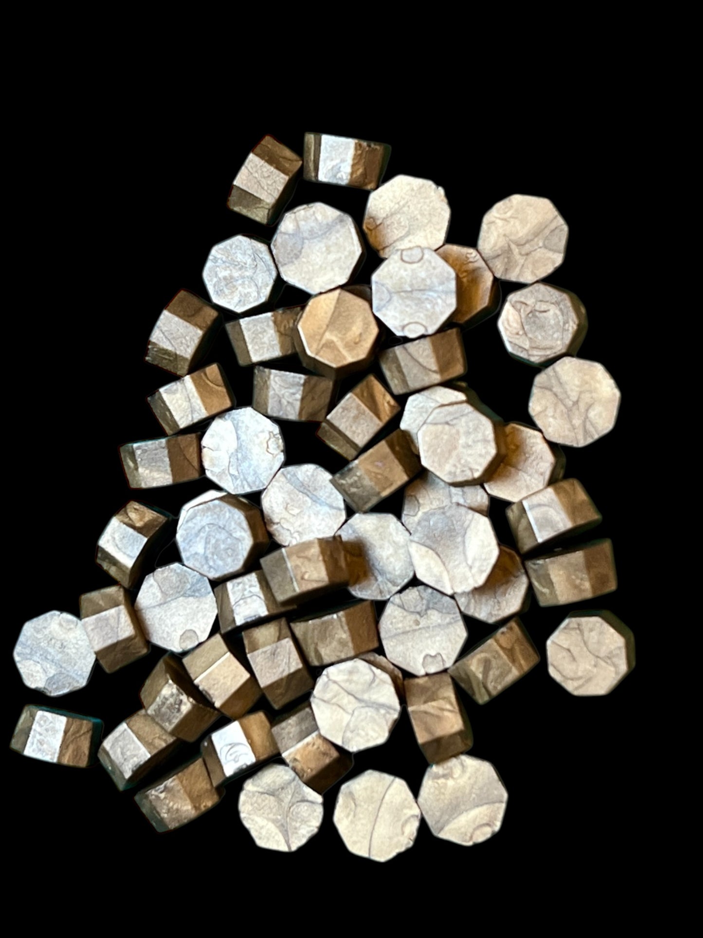 Wax octagon - metallic sjokoladebrun, voks til bruk med lakksegl/ lakkstempel 17g