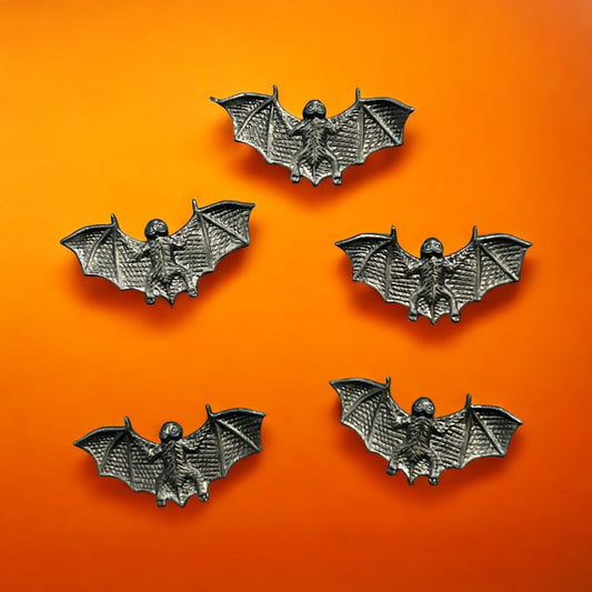 Miniatyr - minifigur 3D Flaggermus svart 5 stk 4cm x 2cm