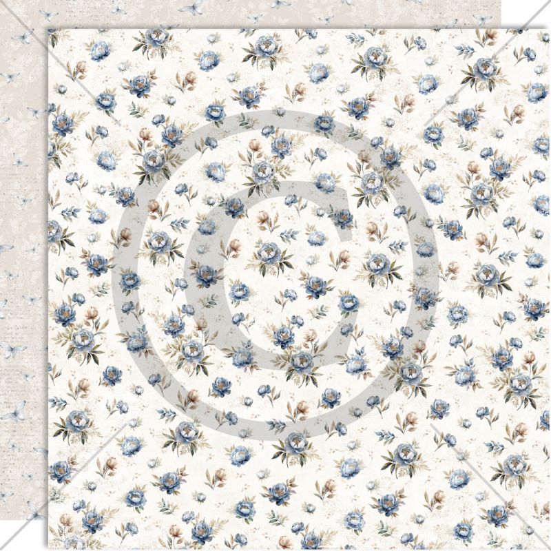 NYHET! Papirdesign mønsterark 12x12- Ungdomstid- BLÅ FAVORITT