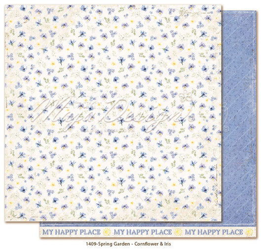 NYHET! Maja Design Spring Garden  - Cornflower & Iris - 12 x 12"