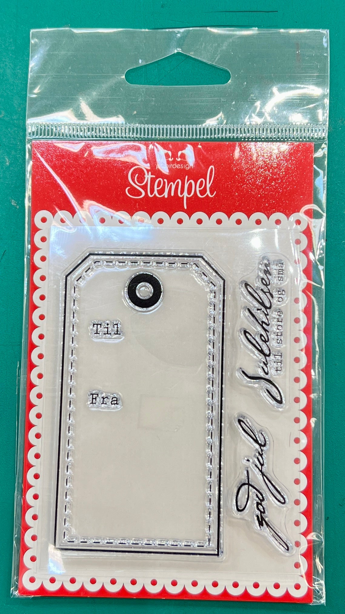 Papirdesign stempelplate  - Tag  - pd 12685