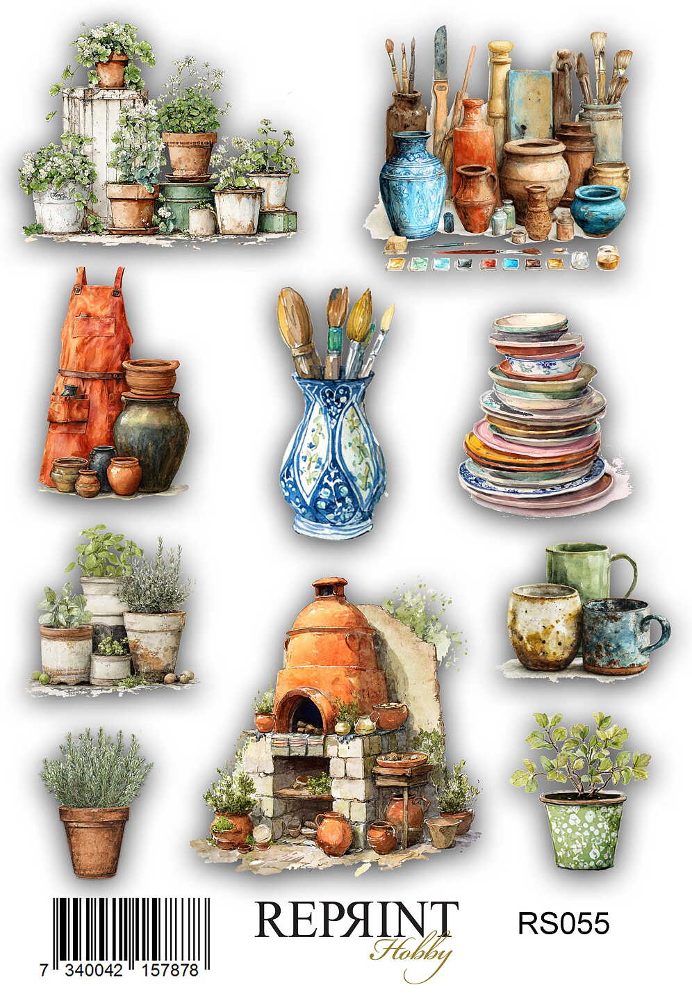 NYHET! Stickers Reprint -The Pottery - 11x16