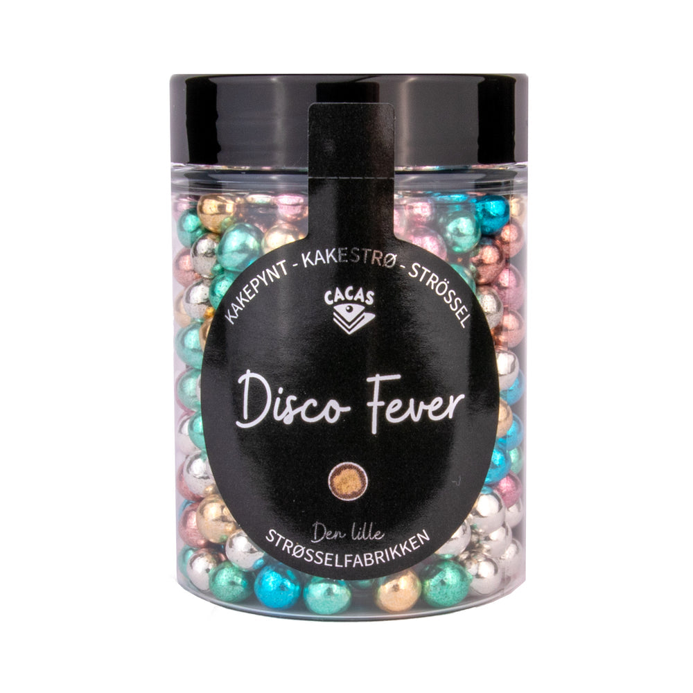Kakepynt Sjokoladekuler - Disco fever 11mm  80g