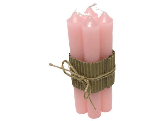 Kronelys rosa 2x2x16cm 4stk