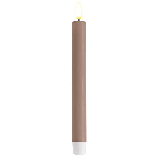 2 stk LED Dinner Candle - Rose  -  LED kronelys. H: 24cm
