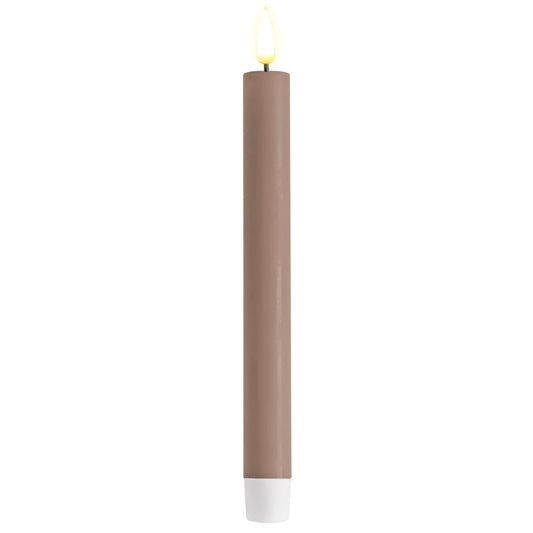 2 stk LED Dinner Candle - Rose - LED kronelys. H: 24cm