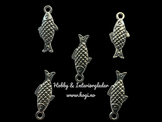 Charms - fisk sølv