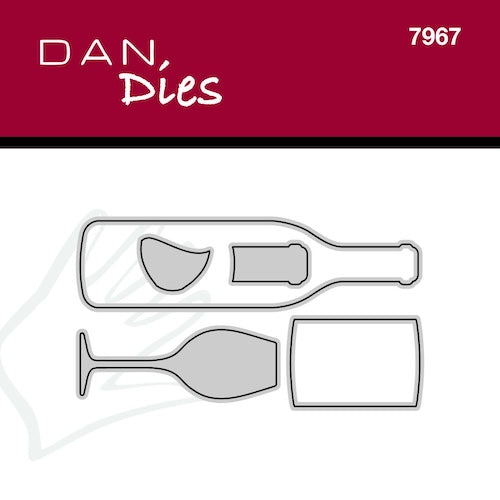 Dan dies Vinflaske og vinglass dies