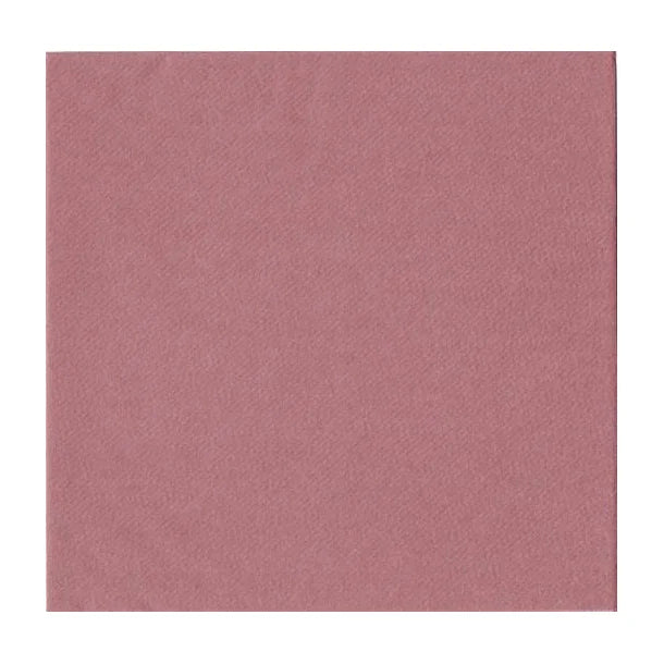 Servietter - middag - mørk gammelrosa  / dark old rose - 12 stk 40 x 40cm