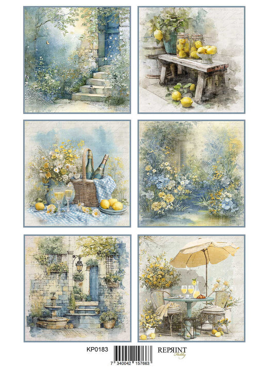 NYHET! Reprint  - 	Papper Klippark - Summer Meadow Tags - A4