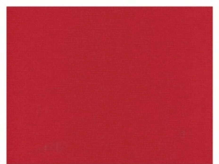 Kartong - julerød / christmas red 12x12, 250g. Syrefri. Ensfarget med linstruktur.