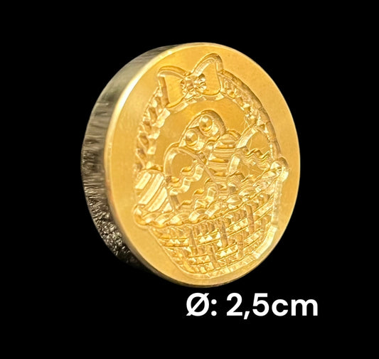 Lakkstempel- wax sealing coin - kurv med påskeegg 🧺- til lakkstempel segl