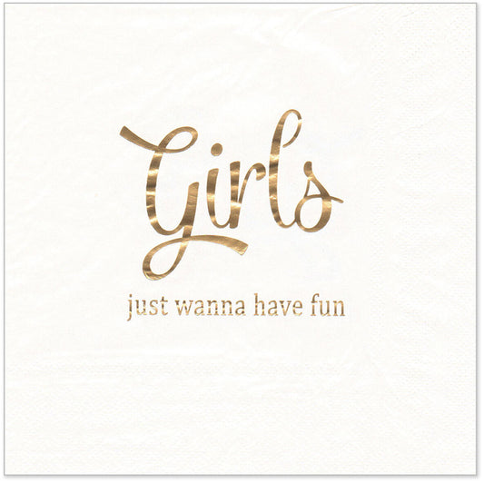 Servietter - lunsj -  " Girls just wanna have fun "  Lunsjserviett 20 stk 3-lags 33x33cm