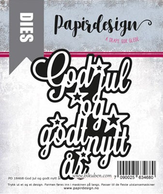 Papirdesign dies - God jul og godt nytt år PD 18468